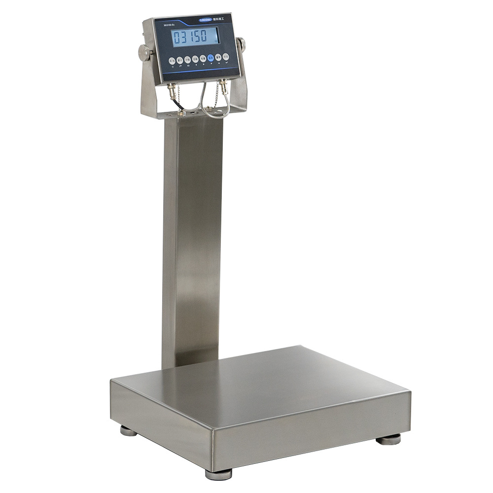 朗科防爆不锈钢打印台秤 化工厂100kgCT4等级电子台称移动式平台秤