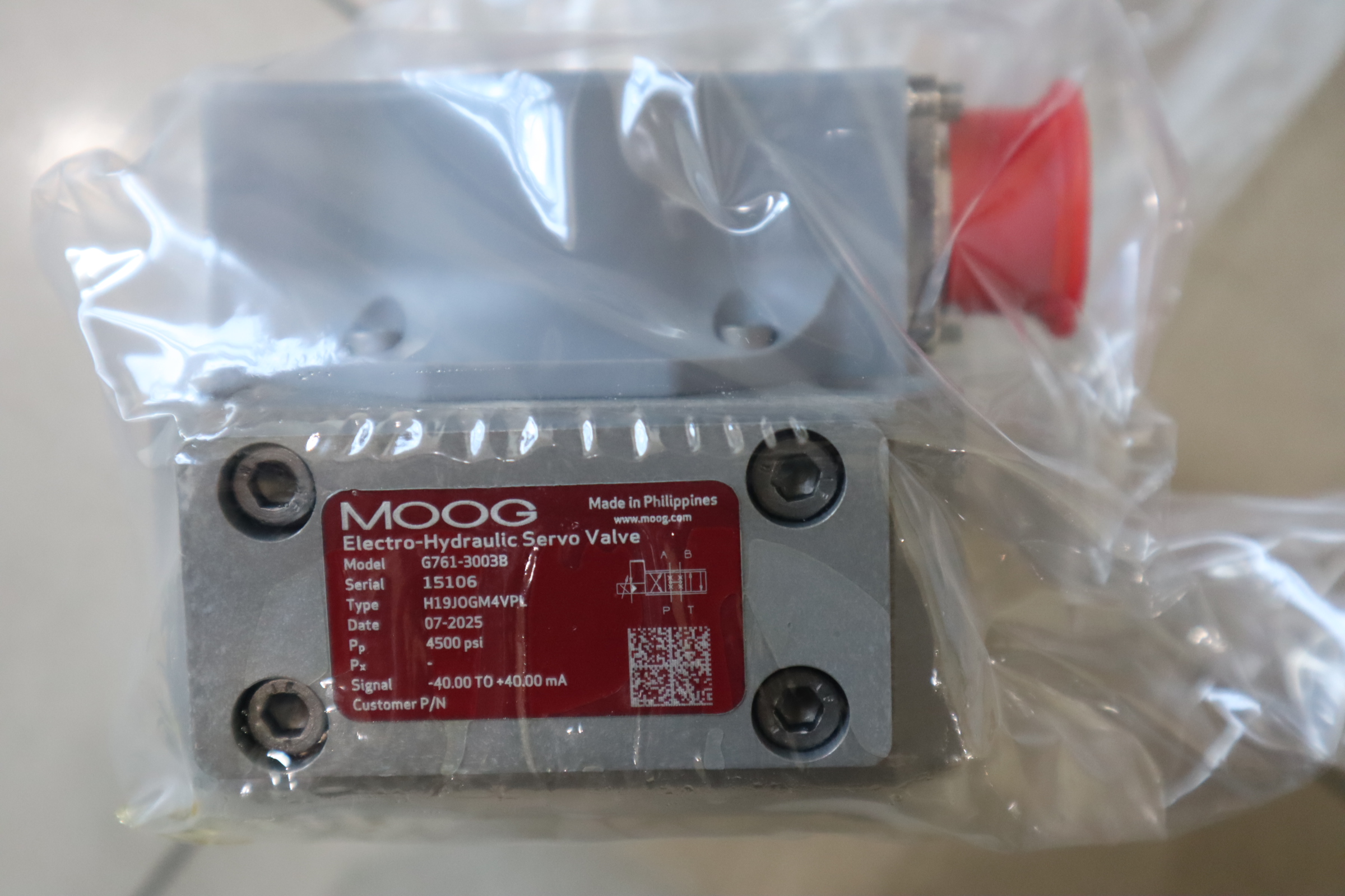 G761-3003B H19JOGM4VPL 15106 美国穆格MOOG伺服阀