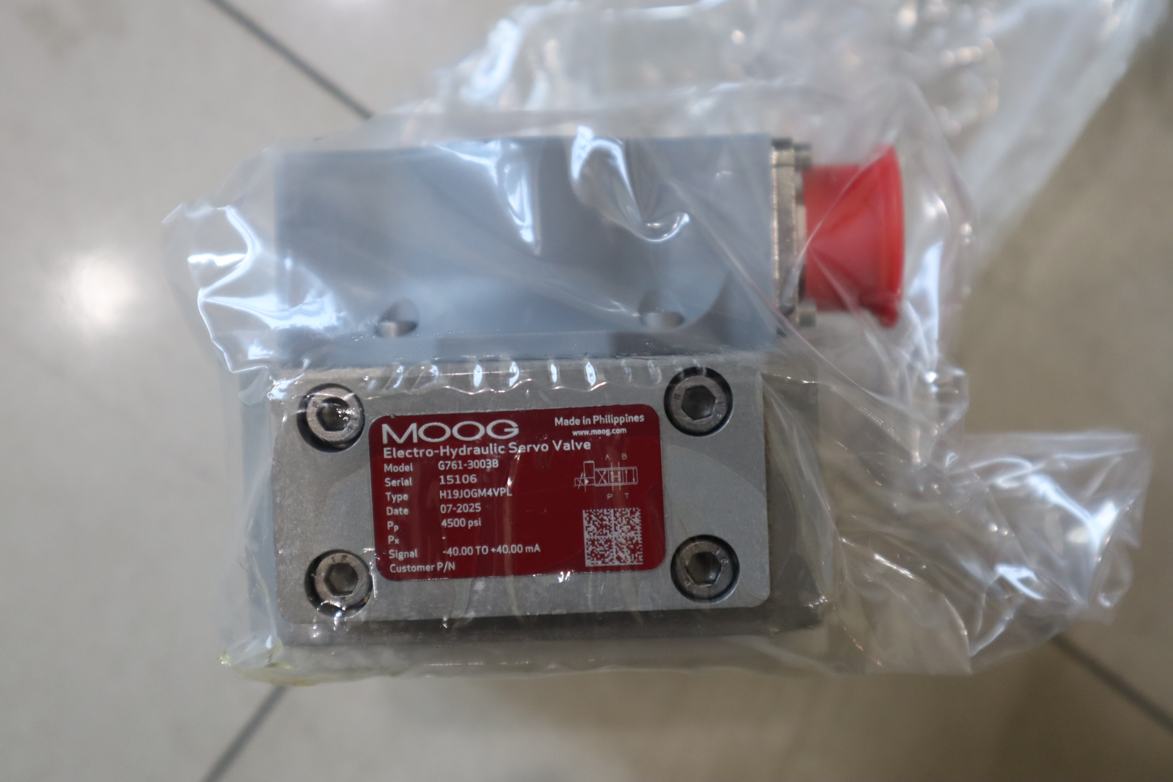 G761-3003B H19JOGM4VPL 15106 美国穆格MOOG伺服阀