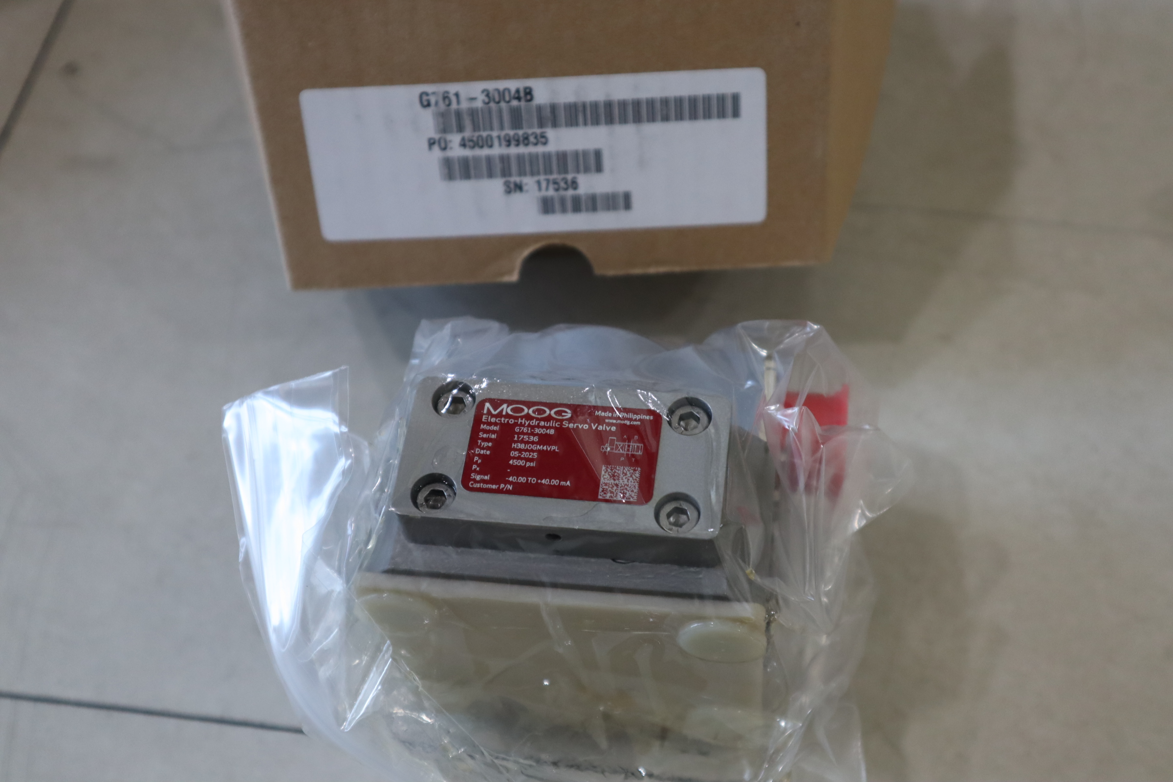 G761-3004B H38JOGM4VPL 17536 美国穆格MOOG伺服阀