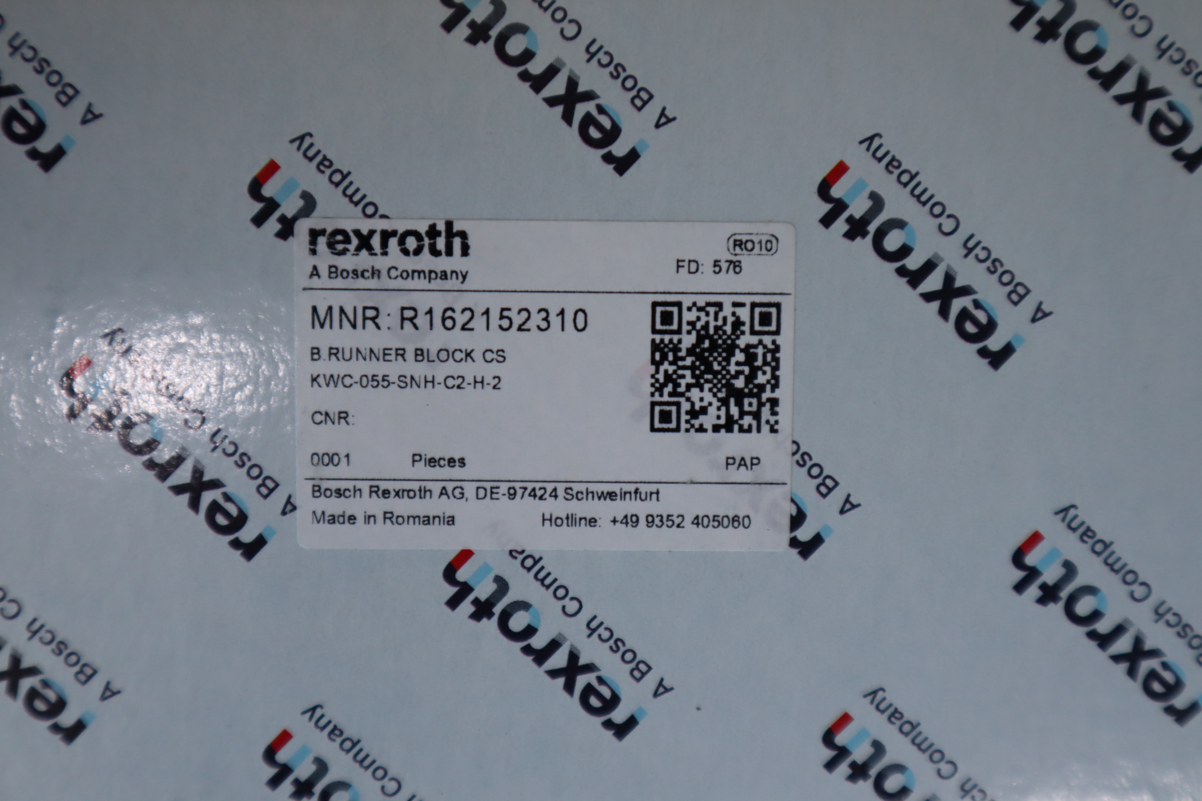 R162152310 KWC-055-SNH-C2-H-2 德国力士乐REXROTH轴承滑块