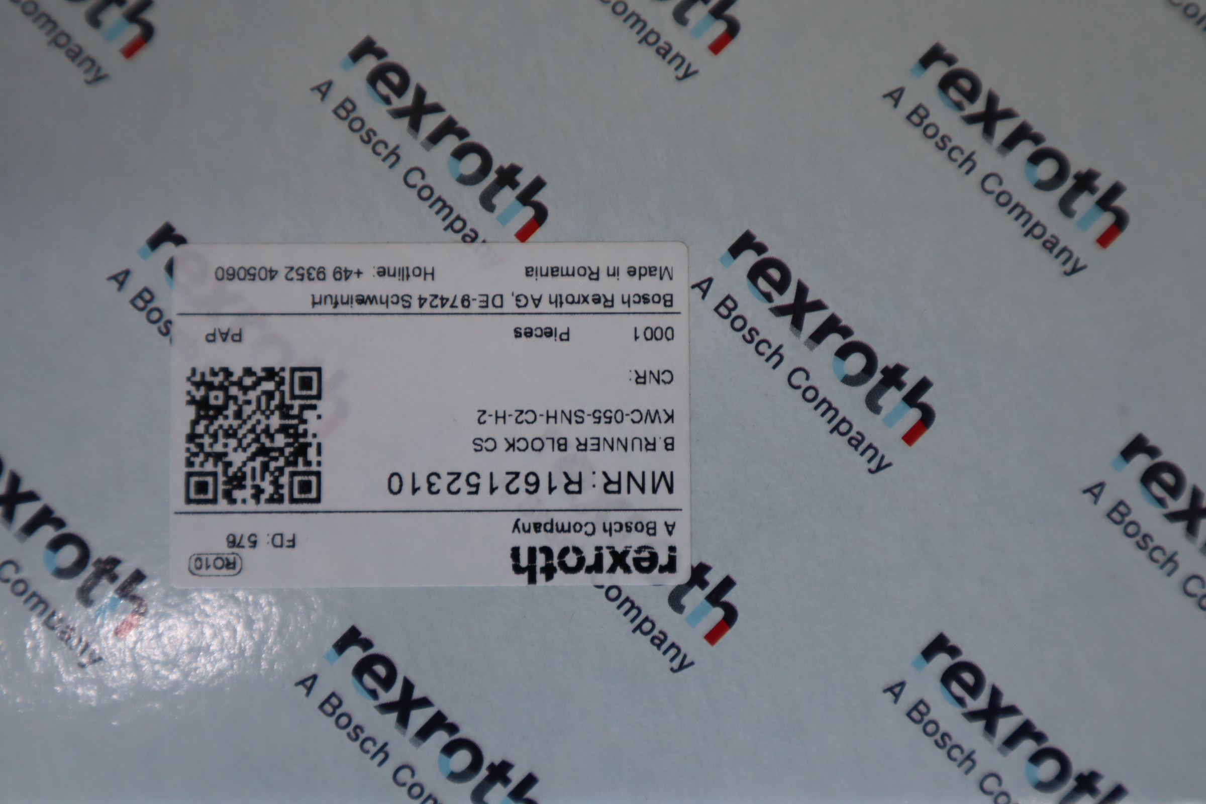 R162152310 KWC-055-SNH-C2-H-2 德国力士乐REXROTH轴承滑块