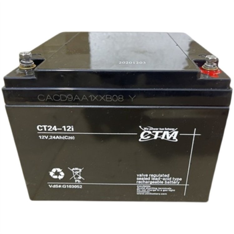 CTM蓄电池CT24-12直流屏专用UPS/EPS应急12V24AH消防通信阀控铅酸