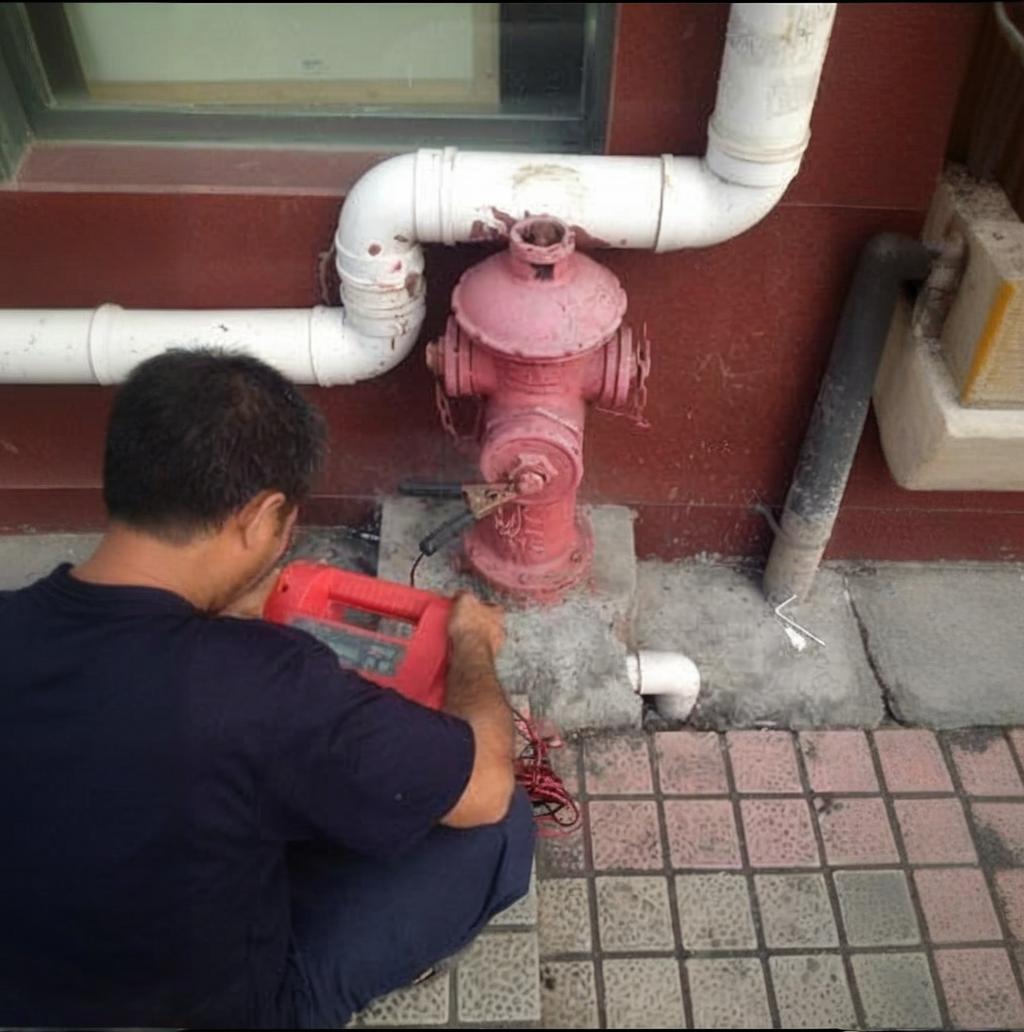 溧阳市地下消防管道漏水检测仪器探测勘察现场 