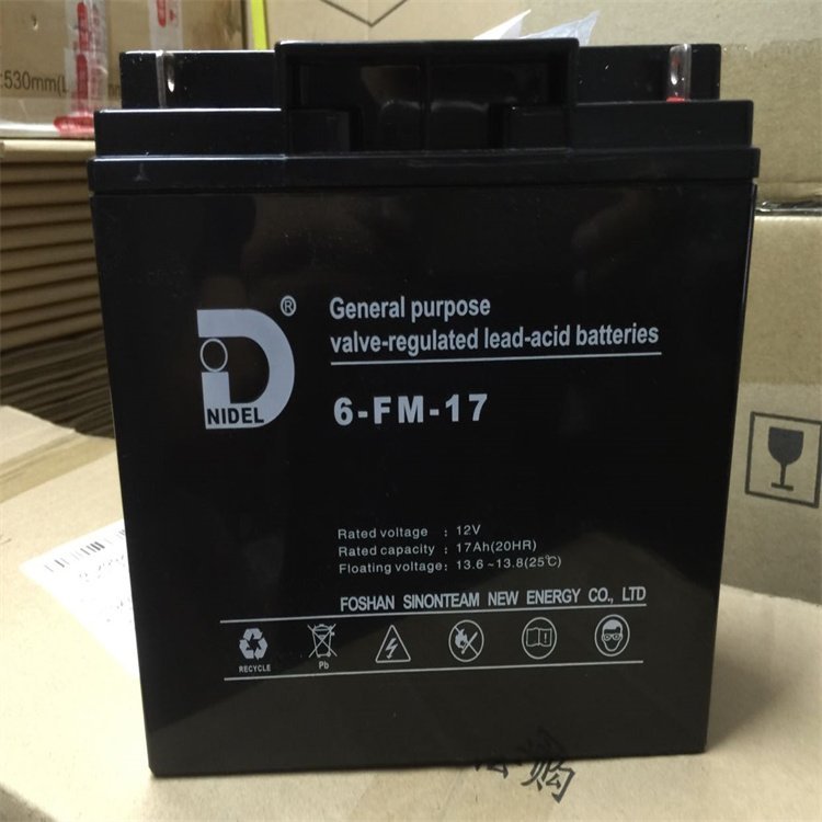 DNIDEL力得蓄电池12V17AH 铅酸免维护电瓶 照明 太阳能后备电源