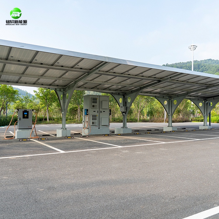 酒泉光伏车棚焊接厂 停车棚光伏组件厂家 光伏充电桩车棚厂效益