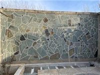 户外庭院 绿色文化石墙面砖 绿石英蘑菇石 不规则乱型石片厂家