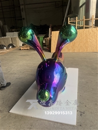 美陈装置不锈钢狗雕塑 绚丽公园景观不锈钢雕塑狗