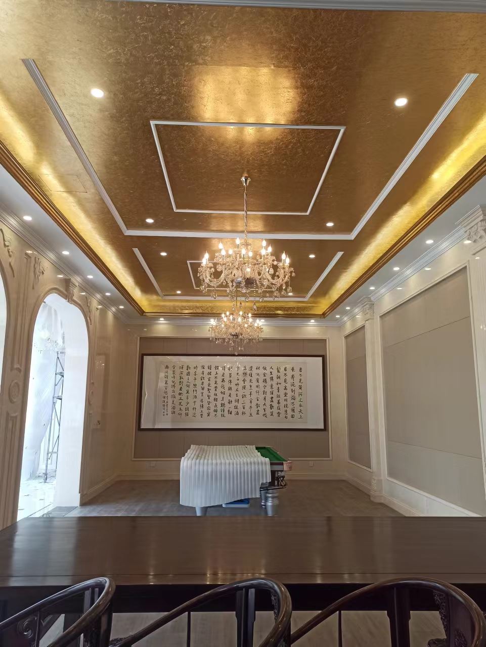 墙面装饰贴金箔包工包料精细施工光泽感强 纹理清晰