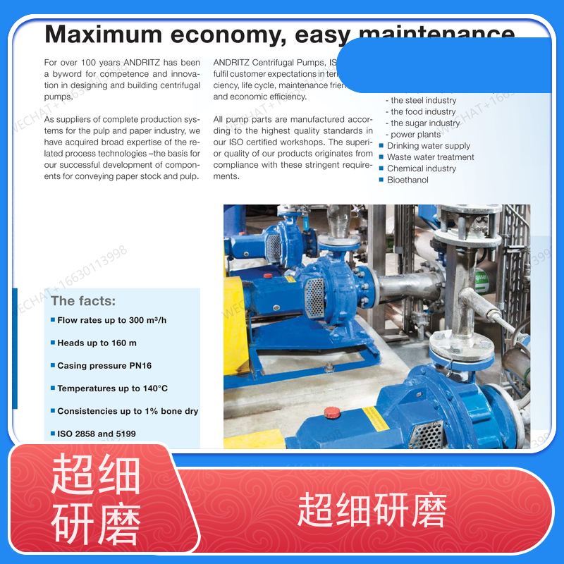 ANDRITZ 安德里茨 ISO125x80-400 机械密封 出口