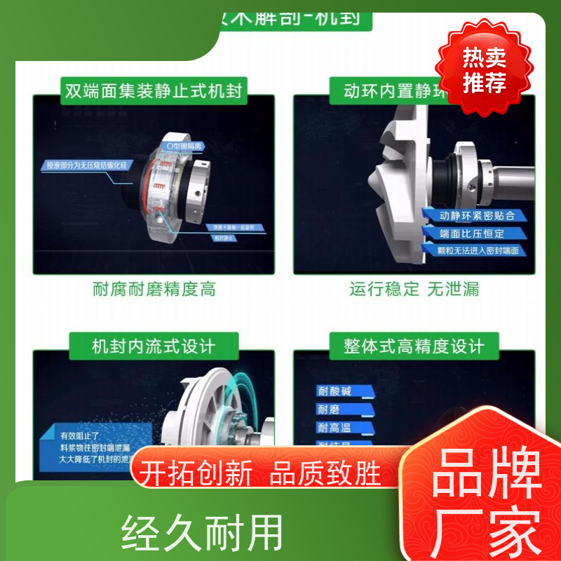 卧龙 耐腐耐磨料浆泵 衬氟碳合金 180℃高温酸 无火花铝制防护罩