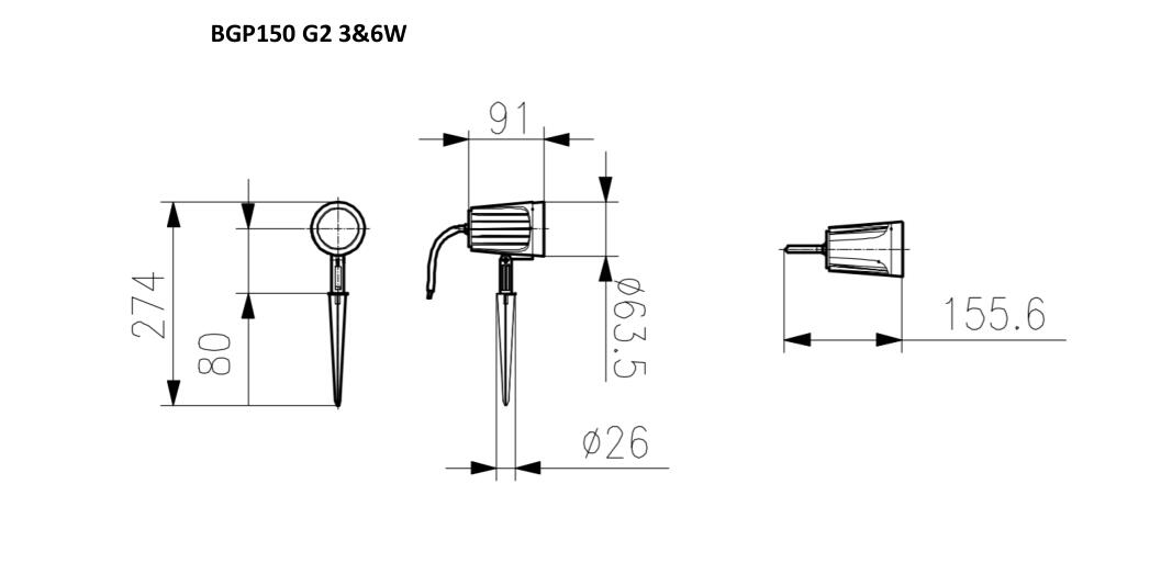 飛利浦BGP150 G2 6W8W10W LED草坪燈插地燈照樹燈