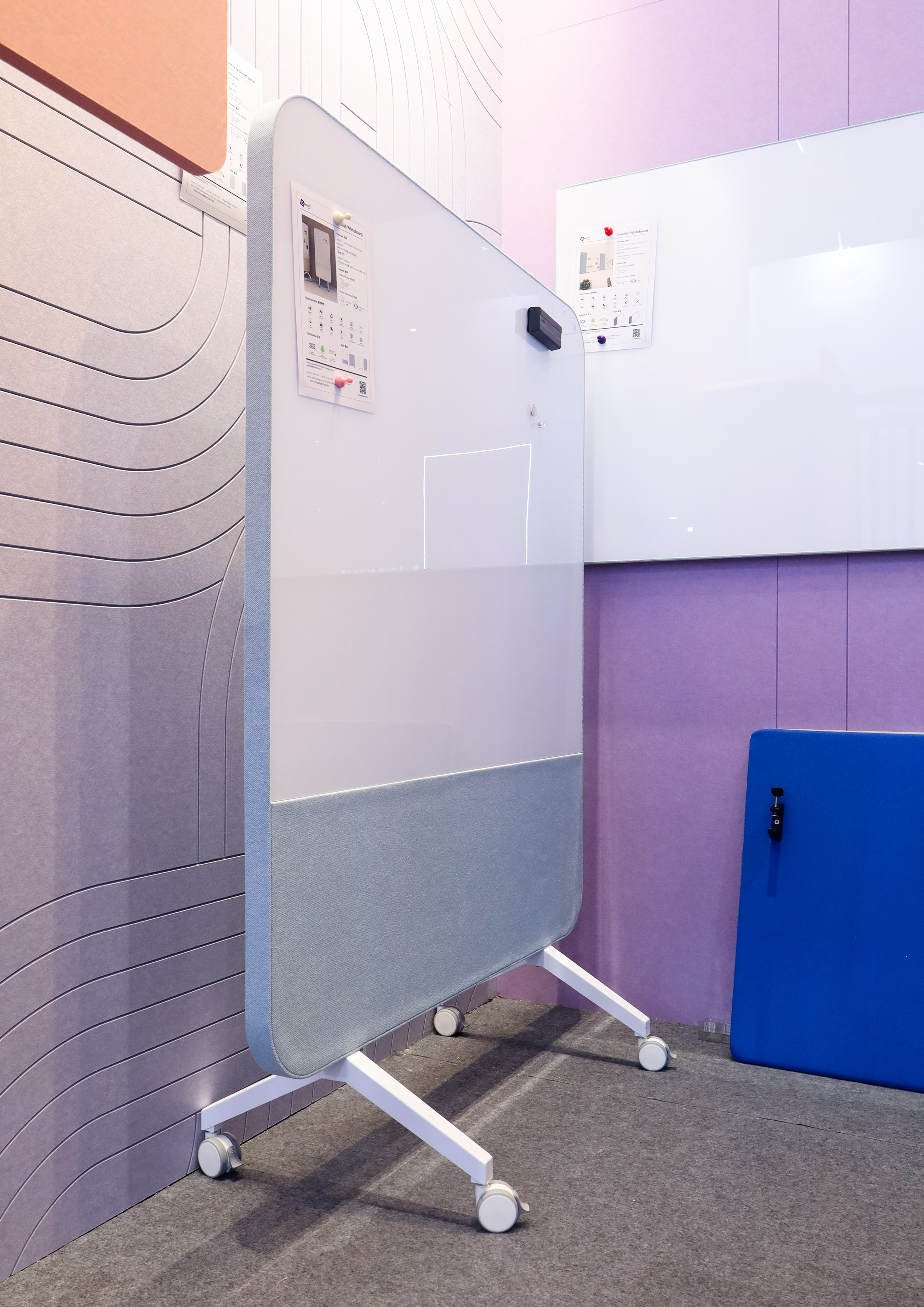 支架式白板 可移动磁铁会议室白板写字板吸音磁力白板