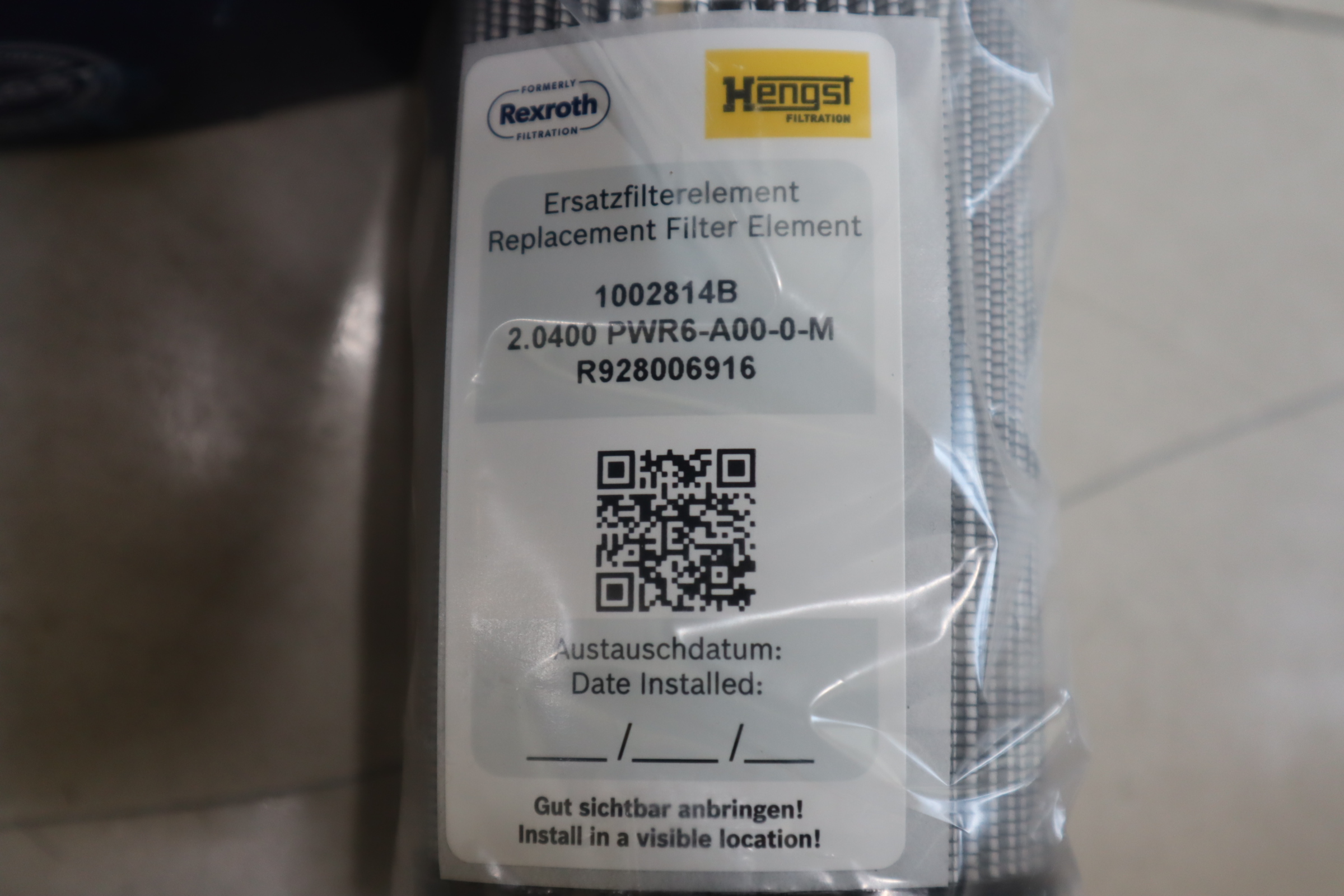 1002814B 2.0400 PWR6-A00-0-M R928006916 汉格斯特HENGST滤芯