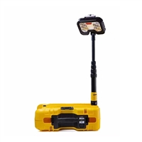 LED红蓝频闪强光移动灯60W轻便式升降工作灯22.2V电压可拆卸充电