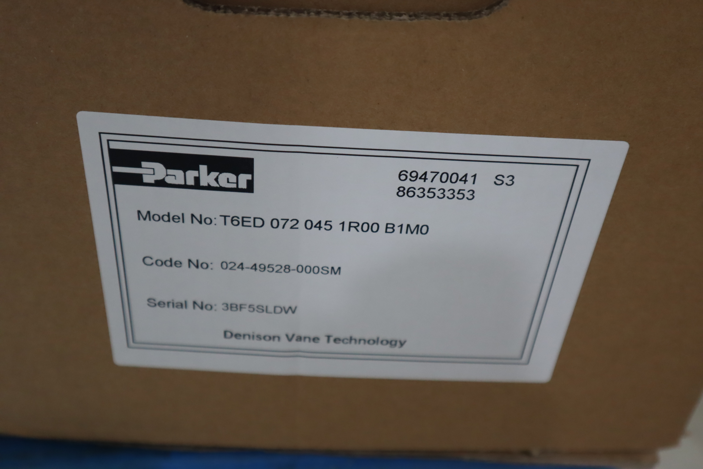 T6C 025 1L03 B1 024-03484-003S 派克PARKER丹尼逊DENISON叶片泵