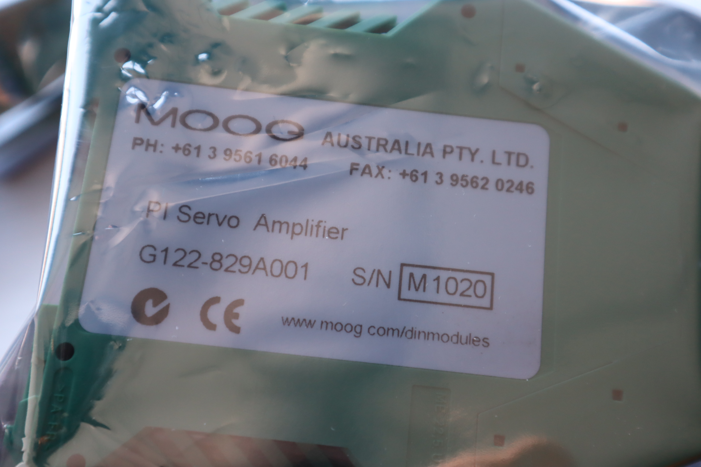 G122-829A001 美国穆格MOOG放大器 AUSTRALIA PTY.LTD