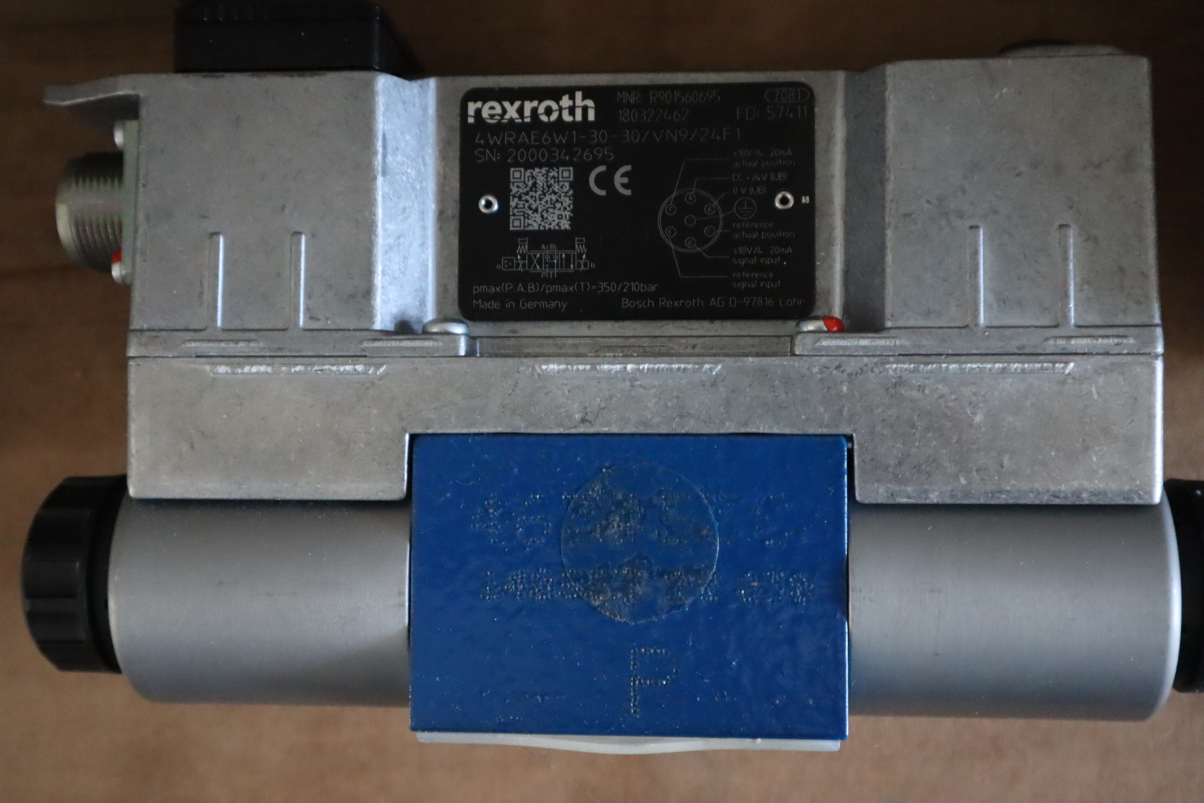 4WRAE6W1-30-30/VN9/24F1 R901560695 力士乐REXROTH比例阀