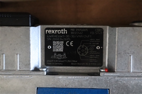 4WRAE6W1-30-30/VN9/24F1 R901560695 力士乐REXROTH比例阀