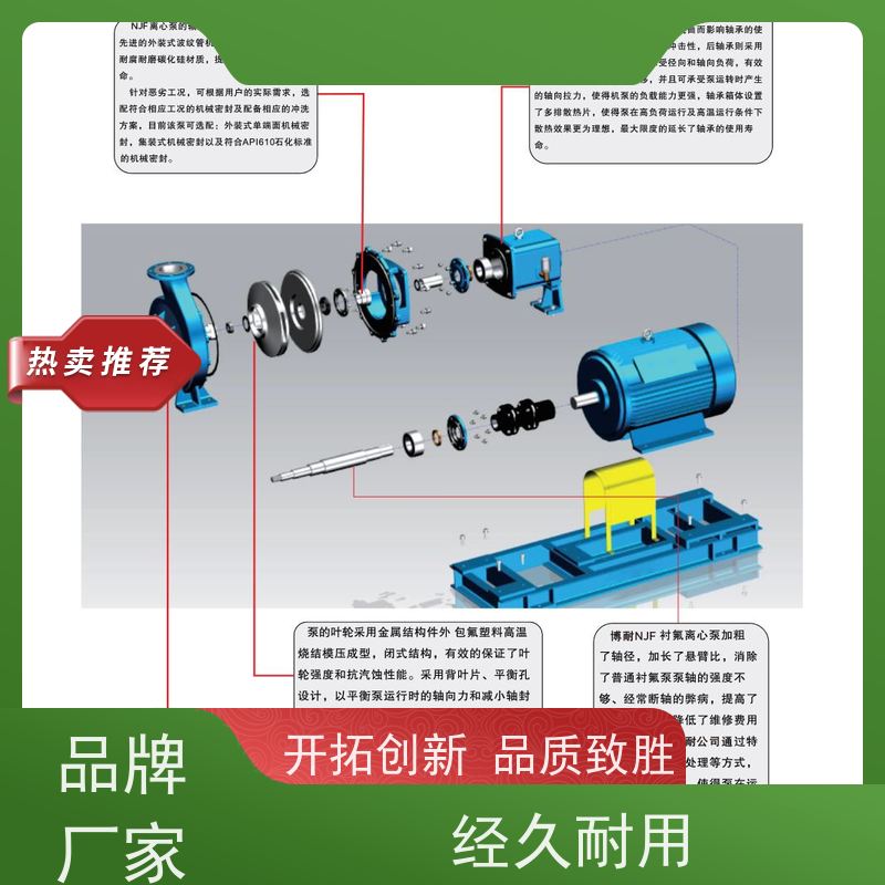 卧龙 转子泵改造 衬氟合金 180℃高温酸 SKF、NSK轴承