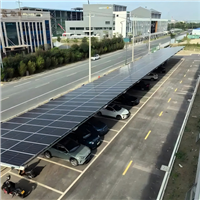 光伏充电桩车棚 遮阳发电 钢结构太阳能停车棚定制
