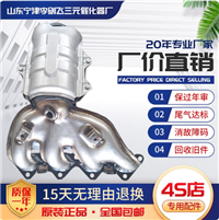 适用于现代华泰圣达菲2.0三元催化器汽车排气管净化器