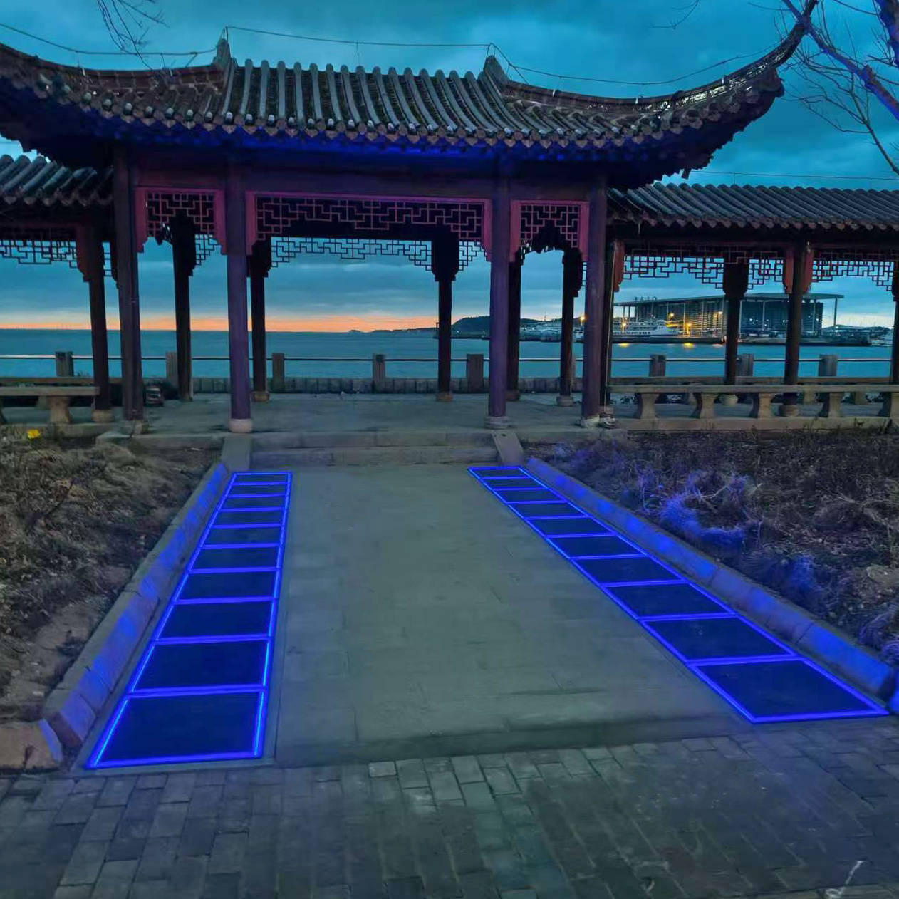 太阳能发光地砖 安全耐用 光伏地板砖发电安装 led灯颜色定制