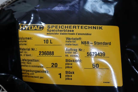 236088 Bladder10L*7/8-14UNF/VG5NBR20/P460 德国贺德克HYDAC气囊
