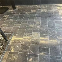 现代装饰 黑京砖石 少林黑莱姆石小条砖 凸面马赛克花园大理石