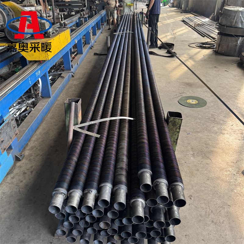 工业厂房用整体螺旋翅片管 翅片管冷凝器安装