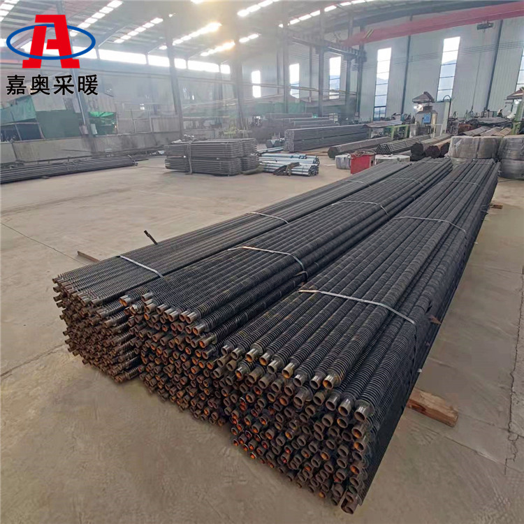 发电厂用缠绕式翅片管散热器 暖气片高频焊翅片管无缝管加工
