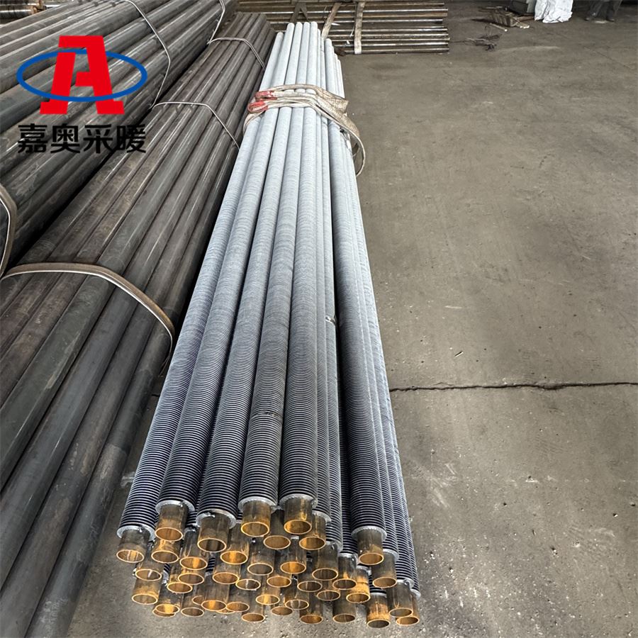 花卉大棚用整体螺旋翅片管 钢铝无缝翘片管加工定制