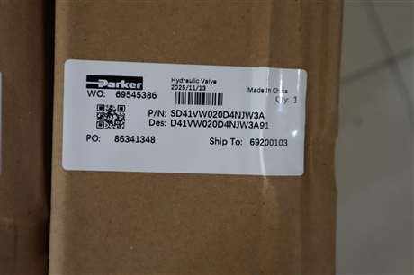 SD41VW020D4NJW3A D41VW020D4NJW3A91 美国派克PARKER比例阀