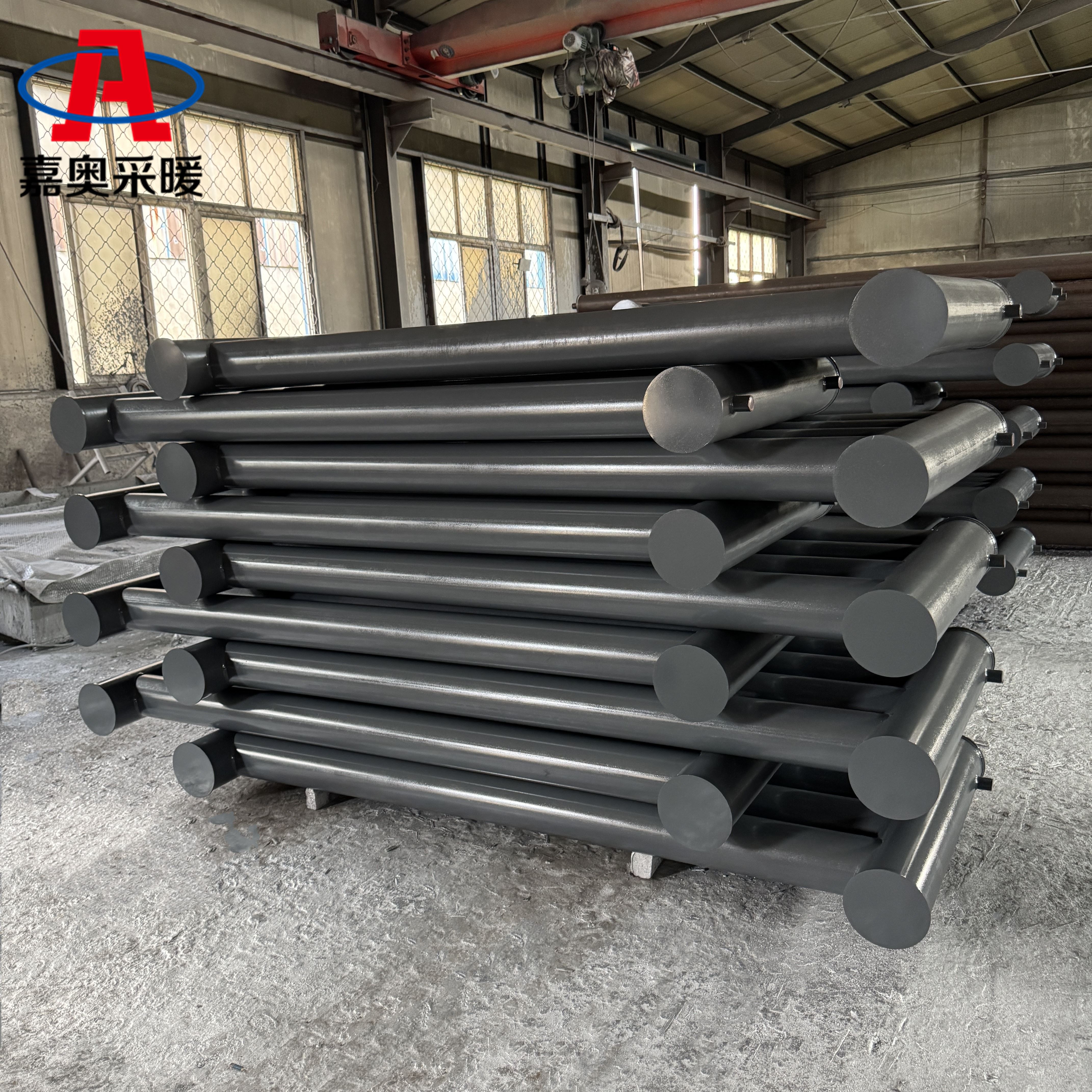 温室大棚用水排管散热器安装