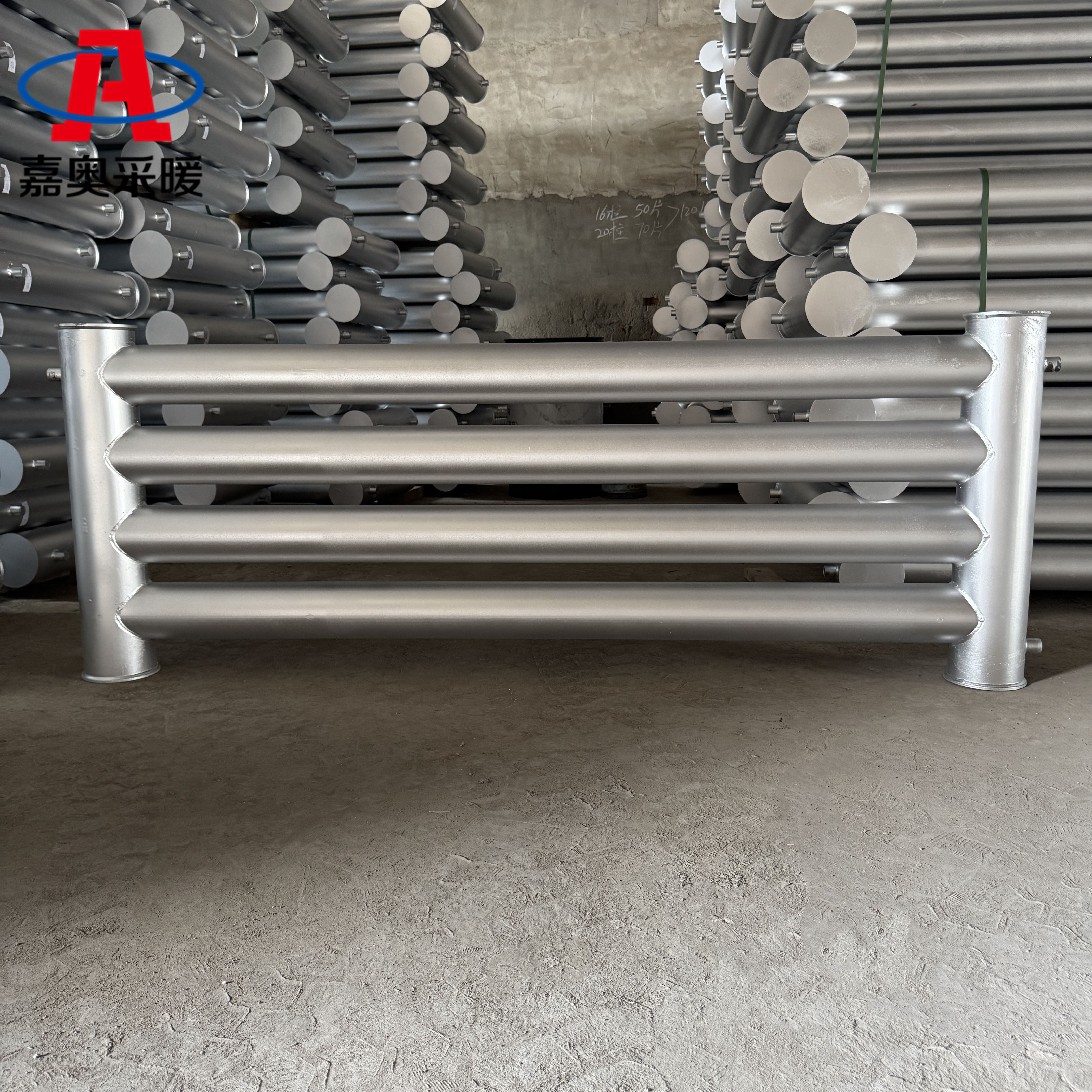 花卉大棚用热水排管散热器d89中心距