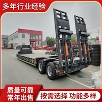 低平板半挂车 伸缩式液压爬梯
