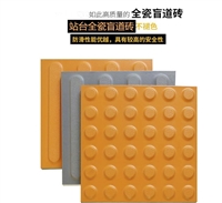 地铁站中黄色止步全瓷盲道砖 河南中冠L