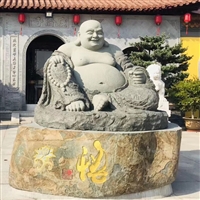 石雕弥勒佛加工厂 寺院弥勒佛石雕像 花岗岩定制
