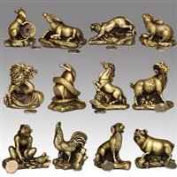 十二生肖铜雕塑