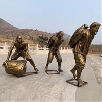 农耕人物雕像