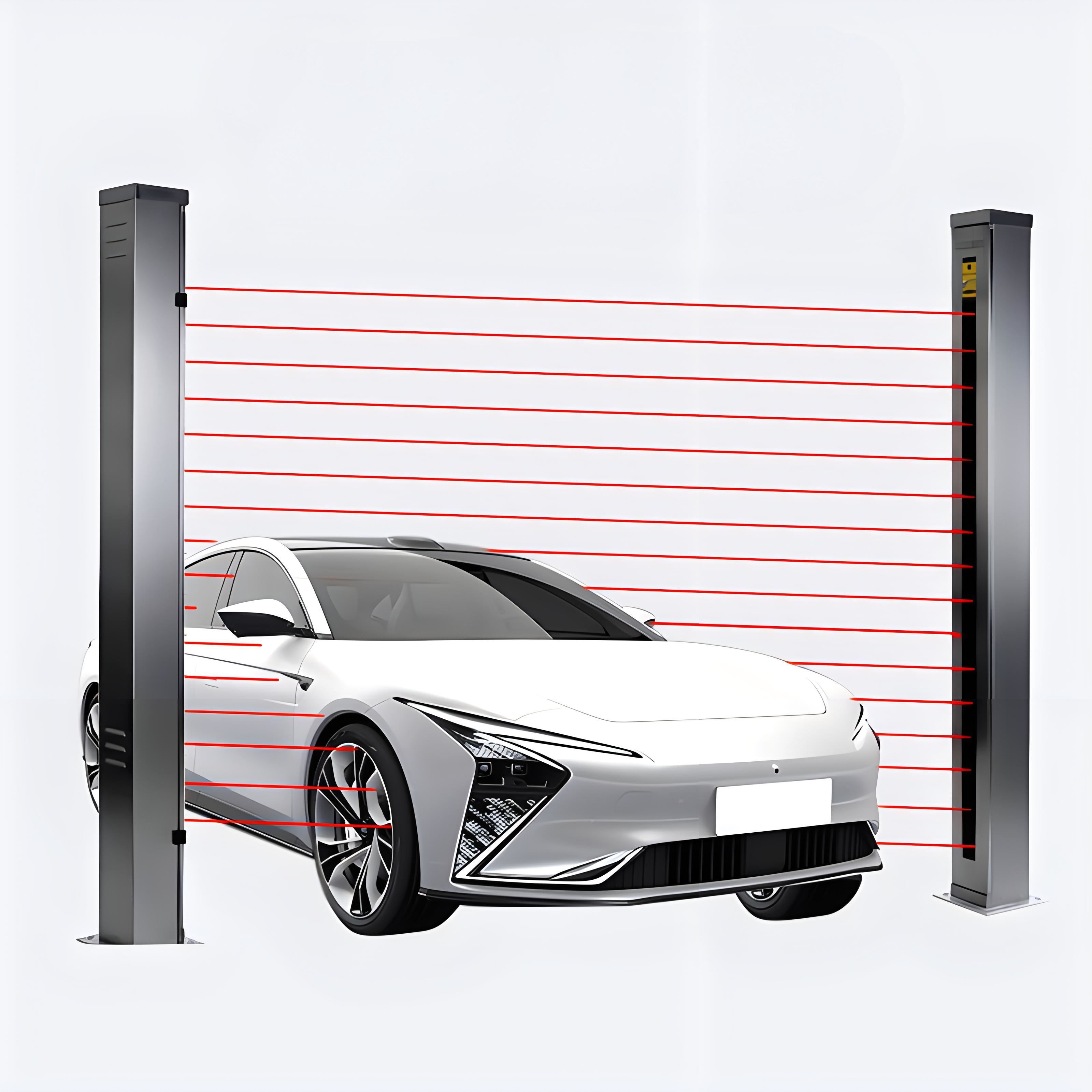 广东户外型地磅车辆检测光幕对接PLC