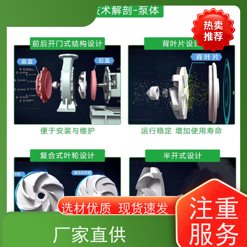 卧龙 高温料浆泵 衬陶塑合金 180℃高温酸 无锡创明双膜片联轴器