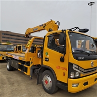 东风多利卡D8清障车带徐工4吨随车吊