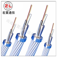 Large span 12 core OPGW communication fiber optic cable with AT sheath within 1000 meters