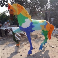 Fiberglass painted horse sculpture, available in bulk, wholesale and wholesale