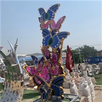 Stainless steel butterfly sculpture, garden landscape ornaments