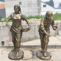 Agricultural figure sculpture, peasant labor sculpture sketch