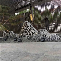 Stainless steel tube rockery sculpture hollow rockery stainless steel sculpture