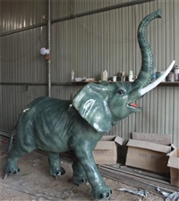 Glass fiber reinforced plastic elephant sculpture, customized by glass fiber reinforced plastic animal sculpture manufacturer