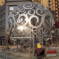 Large hollow stainless steel ball sculpture, stainless steel hollow ball manufacturer
